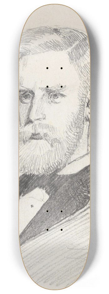 Christian Krohg - Mannsportrett 8.25 inch art skate deck