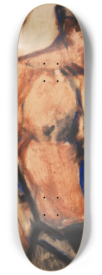 Christian Rohlfs - Arbeiter mit nacktem Oberkrper 8.25 inch art skate deck