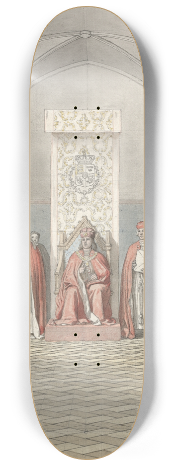 Christoffer Wilhelm Eckersberg - Elefantordenens Indstiftelse 8.25 inch art skate deck