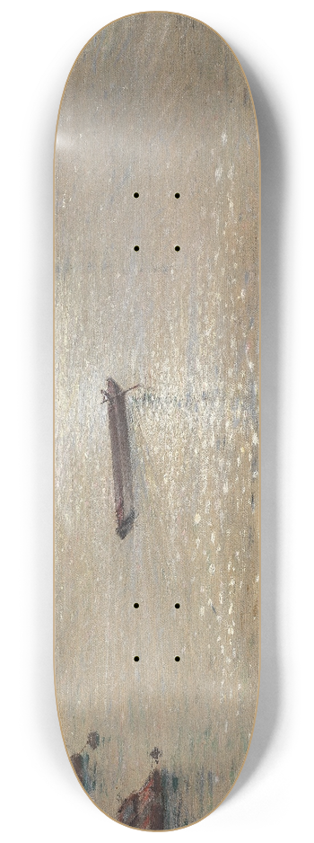 Christopher Richard Wynne Nevinson - A Thames Landscape 8.25 inch art skate deck