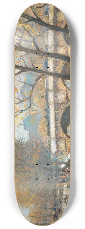 Christopher Richard Wynne Nevinson - Autumn in Paris 8.25 inch art skate deck