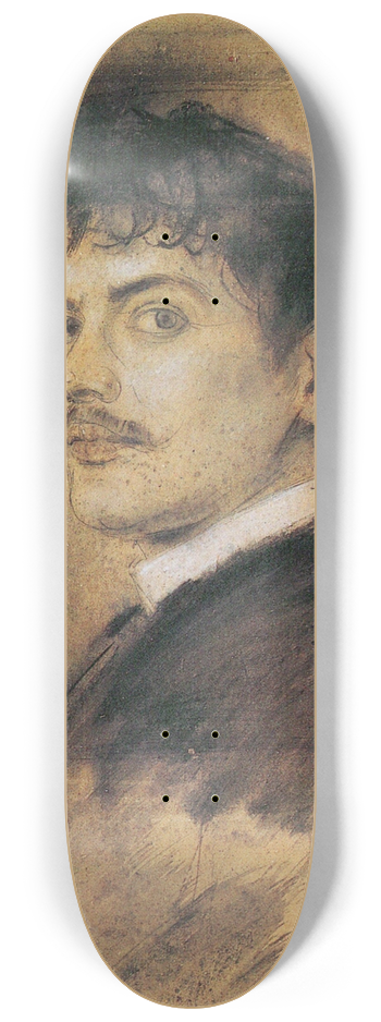 Franz von Lenbach - Portrait of Franz von Stuck 8.25 inch art skate deck