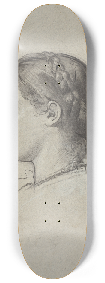 Franz von Matsch - Studie eines liegenden Mnneraktes. 8.25 inch art skate deck