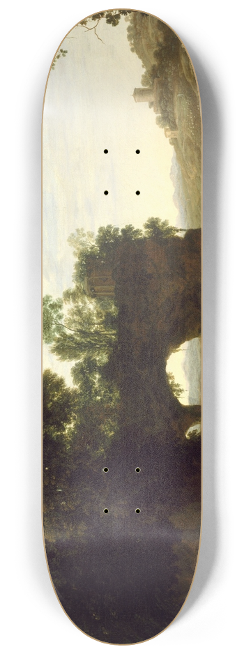Claude Lorrain - Landscape with a Rock Arch and River 8.25 inch art skate deck