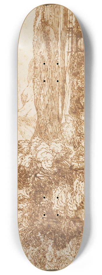 Claude Lorrain - Landschaft mit Baumgruppe am Wasser 8.25 inch art skate deck