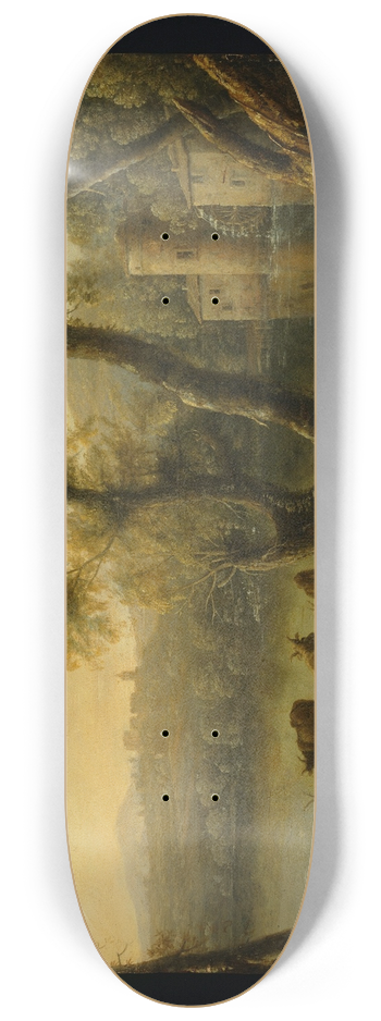 Claude Lorrain - Pastoral landscape 8.25 inch art skate deck