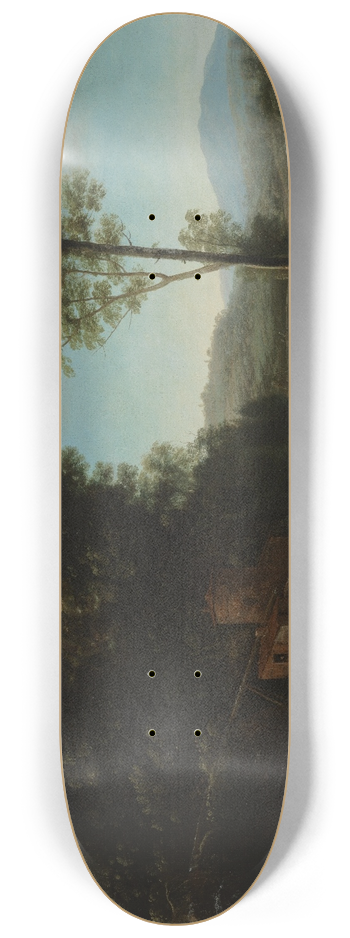 Claude Lorrain - Pastoral Landscape with a Mill 8.25 inch art skate deck