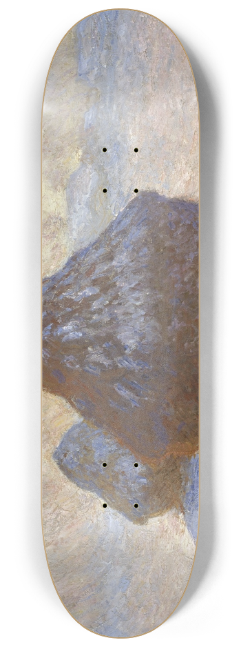 Claude Monet - Haystacks- Snow Effect 8.25 inch art skate deck