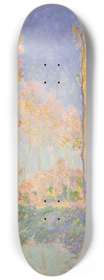 Claude Monet - Poplars 8.25 inch art skate deck
