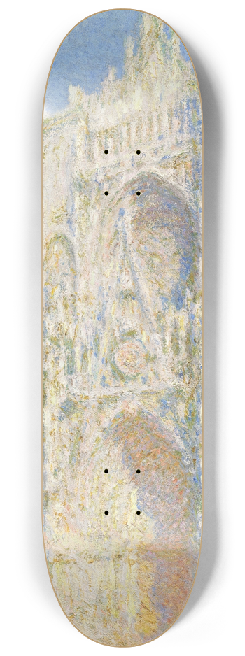Claude Monet - Rouen Cathedral, West Faade, Sunlight 8.25 inch art skate deck