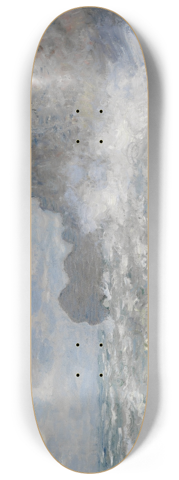 Claude Monet - Rough weather at tretat 8.25 inch art skate deck