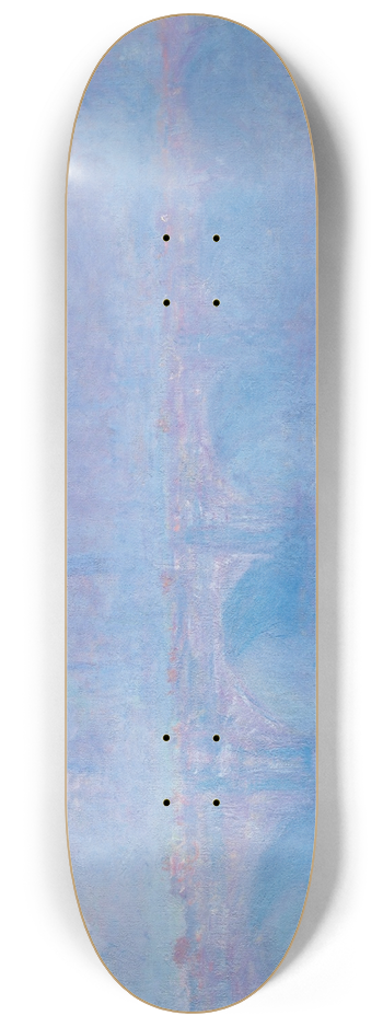 Claude Monet - Waterloo Bridge, effet de brouillard 8.25 inch art skate deck