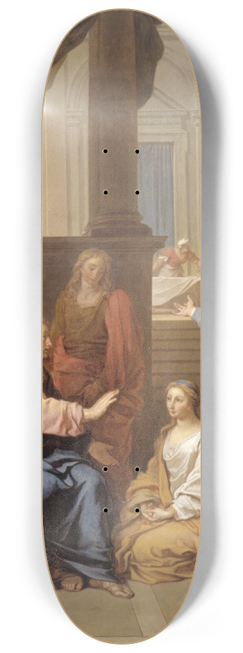 Claude Simpol - Le Christ chez Marthe et Marie 8.25 inch art skate deck