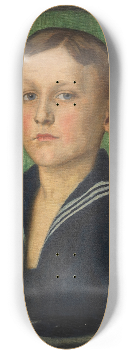Franz von Stuck - Knabenbildnis (Heinrich Butzer) 8.25 inch art skate deck