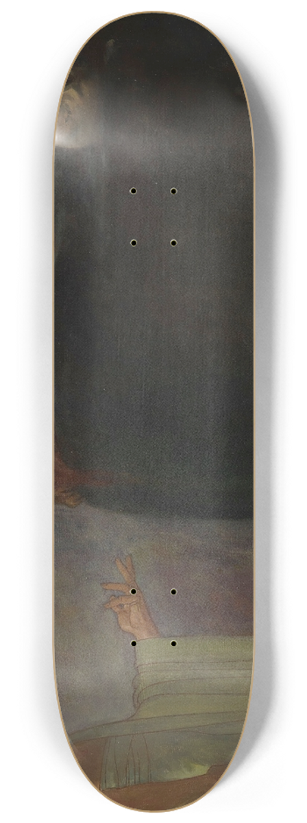Franz von Stuck - Oedipus solves the mystery of the Sphinx 8.25 inch art skate deck