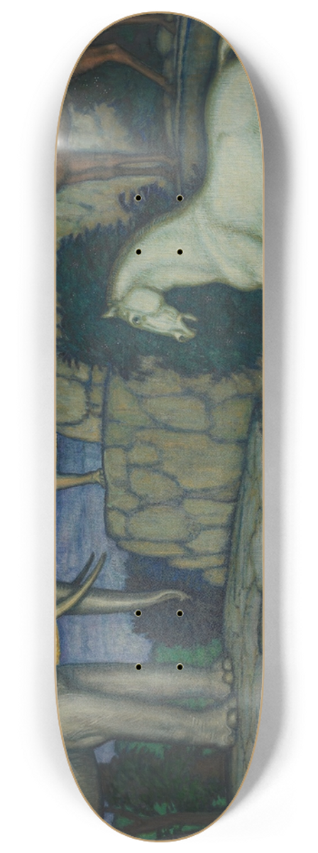 Franz von Stuck - Orpheus and the Animals 8.25 inch art skate deck