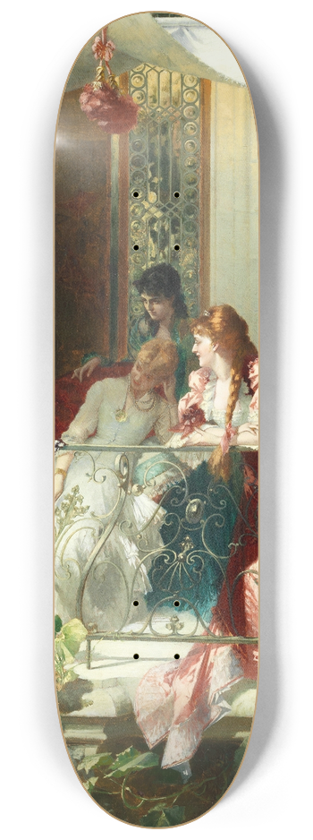 Conrad Kiesel - On the Balcony 8.25 inch art skate deck