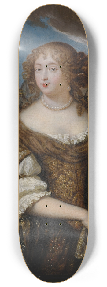 Constantijn Netscher - Portrait of A Lady 8.25 inch art skate deck