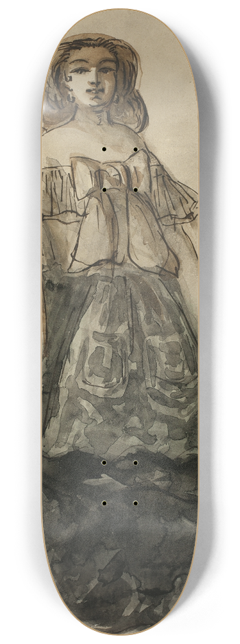 Constantin Guys - Standing Woman 8.25 inch art skate deck