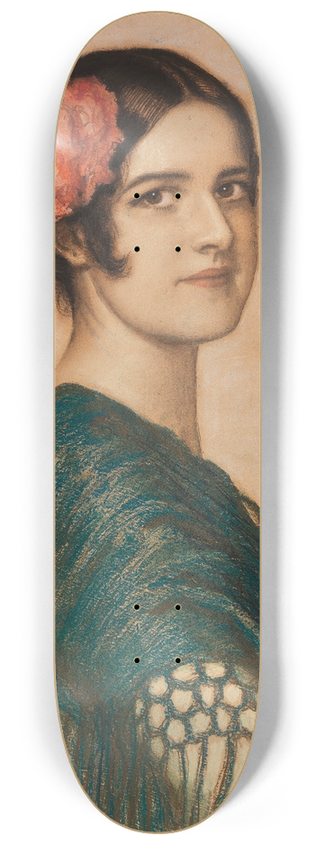 Franz von Stuck - Tochter Mary als Spanierin 8.25 inch art skate deck
