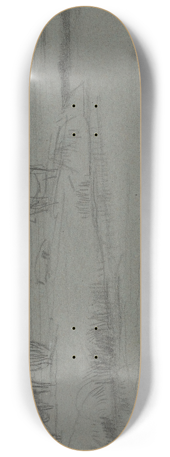 Constant Troyon - River Bank with Cattle 8.25 inch art skate deck
