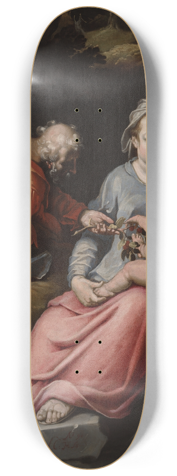 Cornelis Cornelisz Van Haarlem - The HolyFamily 8.25 inch art skate deck