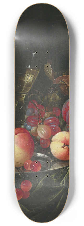 Cornelis de Heem - Still life with pears, grapes and plums 8.25 inch art skate deck