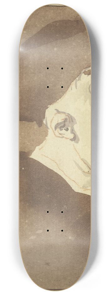 Cornelis Dusart - Hideous head 8.25 inch art skate deck