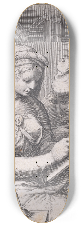 Cornelis Jacobsz Drebbel - Arithmetic 8.25 inch art skate deck