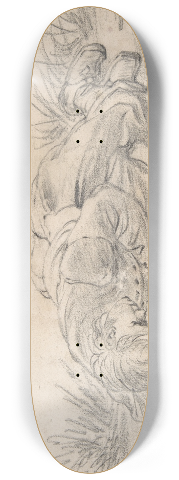 Cornelis Saftleven - A Boy Sleeping in the Outdoors 8.25 inch art skate deck