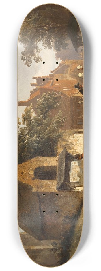 Cornelis Springer - A Village Road 8.25 inch art skate deck