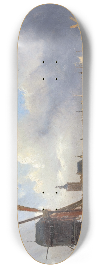Cornelis Springer - View of The Hague 8.25 inch art skate deck