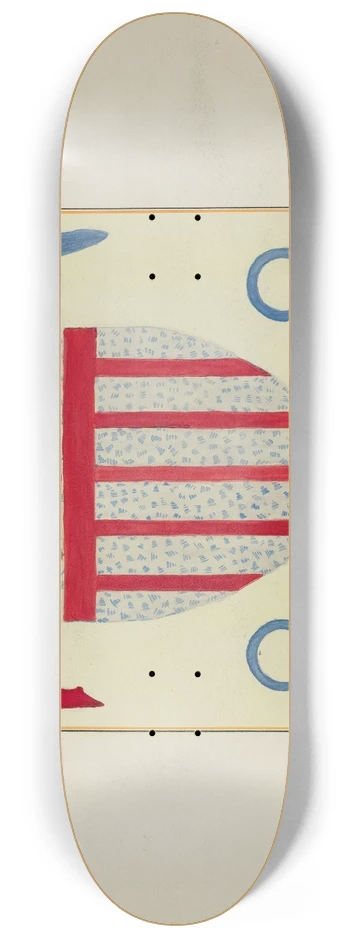 Cornelius Christoffels and Margaret Linsley - Quilt (One Square) 8.25 inch art skate deck