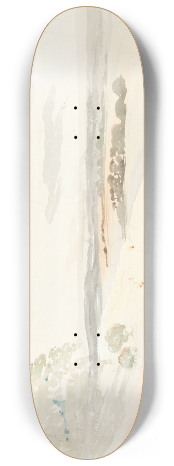 Cornelius Varley - An Extensive View in Shropshire 8.25 inch art skate deck