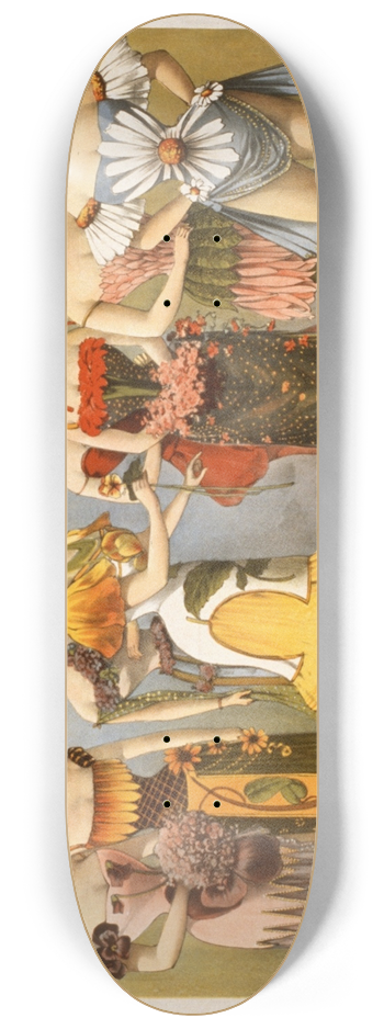 Courier Litho. Co. - Hurly-Burly Extravaganza and Refined Vaudeville 8.25 inch art skate deck