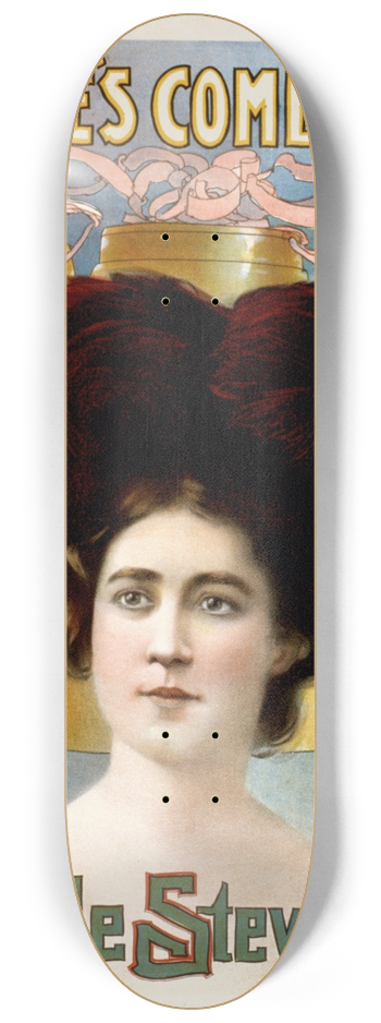 Courier Litho. Co. - Waites Comedy Co. 8.25 inch art skate deck