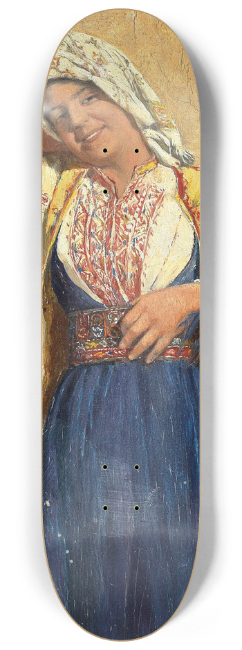 Daniel Israel - Junges Mdchen in Volkstracht 8.25 inch art skate deck