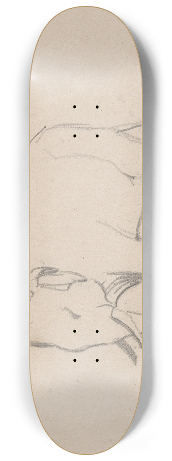 Daniel Maclise - An Elephant, facing left 8.25 inch art skate deck