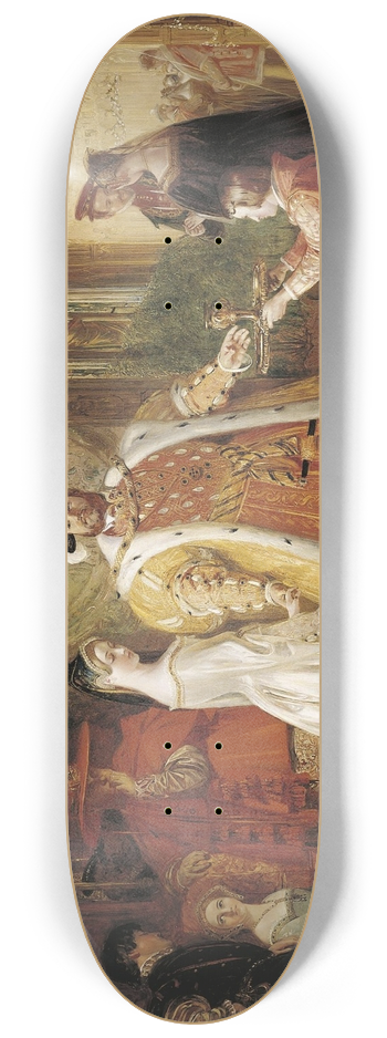 Daniel Maclise - Henry VIIIs first interview with Anne Boleyn 8.25 inch art skate deck