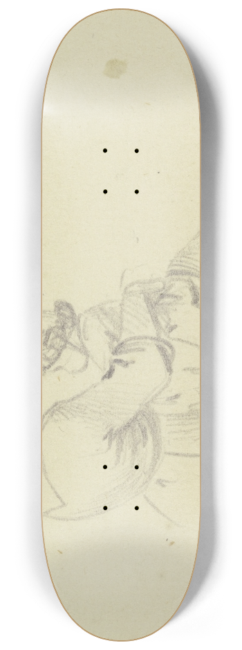 Daniel Nikolaus Chodowiecki - Am Boden sitzendes Mdchen mit einem Kind auf dem Scho. 8.25 inch art skate deck