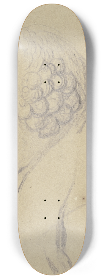 Daniel Nikolaus Chodowiecki - Brustbild eines feisten alten Mannes im Profil nach links 8.25 inch art skate deck