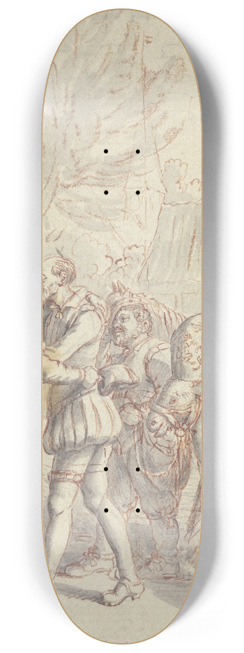 Daniel Nikolaus Chodowiecki - Don Quijote umarmt den Pfarrer 8.25 inch art skate deck
