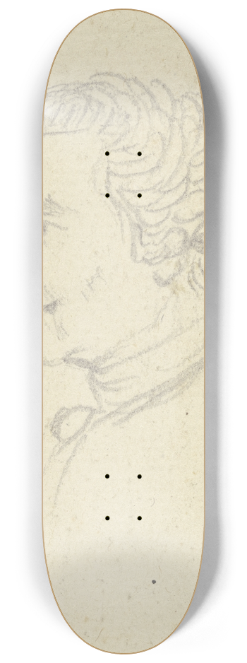 Daniel Nikolaus Chodowiecki - Kopf eines Mannes mit Haarbeutel 8.25 inch art skate deck