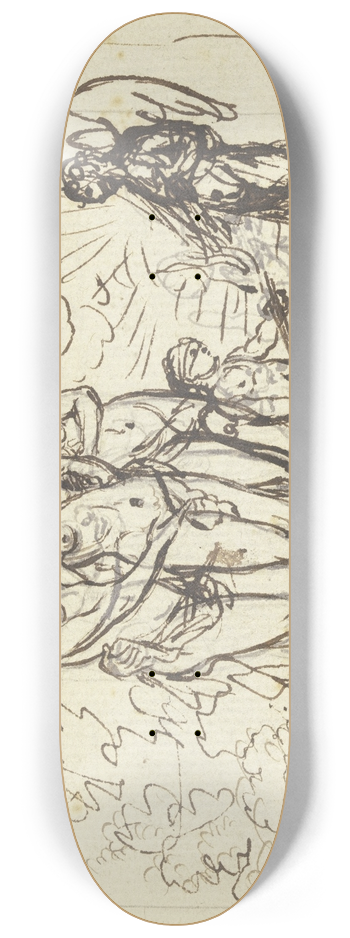 Daniel Nikolaus Chodowiecki - The three graces 8.25 inch art skate deck