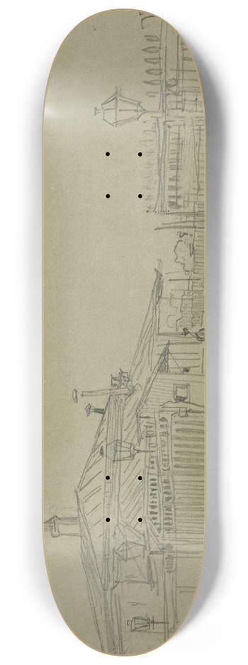 Frdric Houbron - Barrire de Paris et pavillon doctroi 8.25 inch art skate deck