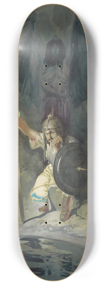 Dan Smith - The Pensive Knight 8.25 inch art skate deck