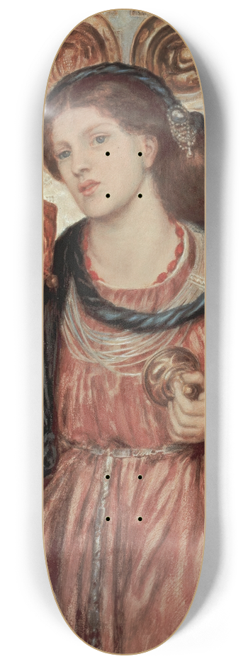 Dante Gabriel Rossetti - The Loving Cup (watercolour 3) 8.25 inch art skate deck