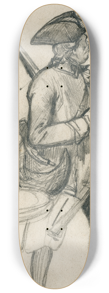 David Bles - Huntsman looking at a clock 8.25 inch art skate deck