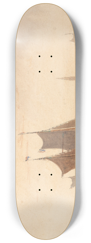 David Cox - Antwerp, Morning 8.25 inch art skate deck
