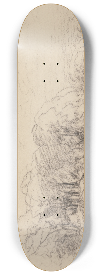 David Cox - Landscape with Trees 8.25 inch art skate deck